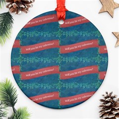 Valentine Day Pattern Ornament (round) by dflcprints