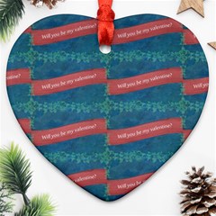 Valentine Day Pattern Ornament (heart) by dflcprints