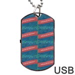 Valentine Day Pattern Dog Tag USB Flash (Two Sides) Back