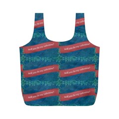 Valentine Day Pattern Full Print Recycle Bags (m)  by dflcprints