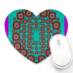 The Worlds Most Beautiful Flower Shower On The Sky Heart Mousepads by pepitasart