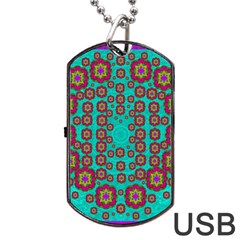 The Worlds Most Beautiful Flower Shower On The Sky Dog Tag Usb Flash (one Side) by pepitasart