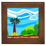 Landscape Background Nature Sky Framed Tiles Front