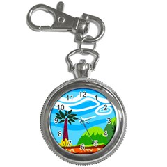 Landscape Background Nature Sky Key Chain Watches by Nexatart