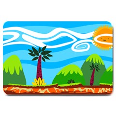 Landscape Background Nature Sky Large Doormat  by Nexatart