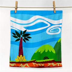 Landscape Background Nature Sky Face Towel by Nexatart