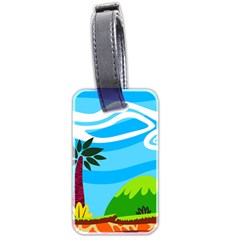 Landscape Background Nature Sky Luggage Tags (two Sides)