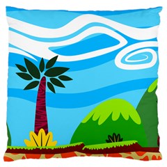 Landscape Background Nature Sky Large Cushion Case (one Side) by Nexatart