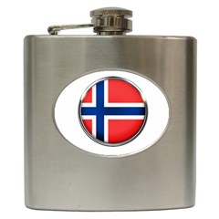 Norway Country Nation Blue Symbol Hip Flask (6 Oz) by Nexatart