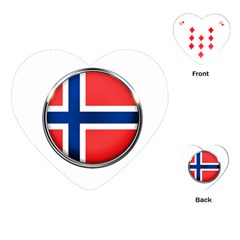 Norway Country Nation Blue Symbol Playing Cards (heart)  by Nexatart