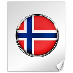 Norway Country Nation Blue Symbol Canvas 16  X 20   by Nexatart