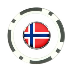 Norway Country Nation Blue Symbol Poker Chip Card Guard (10 Pack) by Nexatart