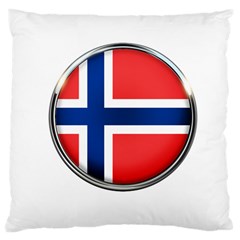 Norway Country Nation Blue Symbol Large Cushion Case (one Side) by Nexatart