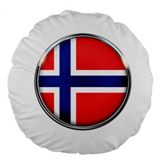 Norway Country Nation Blue Symbol Large 18  Premium Round Cushions by Nexatart