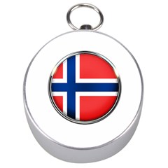 Norway Country Nation Blue Symbol Silver Compasses by Nexatart