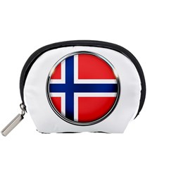 Norway Country Nation Blue Symbol Accessory Pouches (small)  by Nexatart