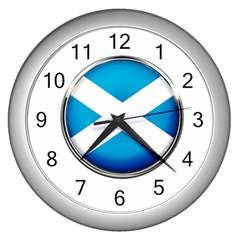 Scotland Nation Country Nationality Wall Clocks (silver)  by Nexatart