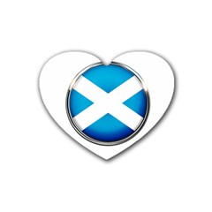 Scotland Nation Country Nationality Rubber Coaster (heart)  by Nexatart