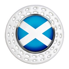 Scotland Nation Country Nationality Round Filigree Ornament (two Sides) by Nexatart