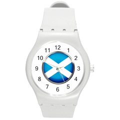 Scotland Nation Country Nationality Round Plastic Sport Watch (m) by Nexatart