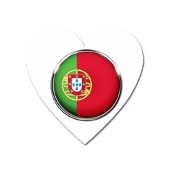 Portugal Flag Country Nation Heart Magnet by Nexatart