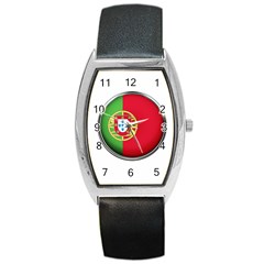 Portugal Flag Country Nation Barrel Style Metal Watch by Nexatart