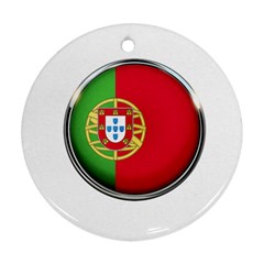 Portugal Flag Country Nation Round Ornament (two Sides)