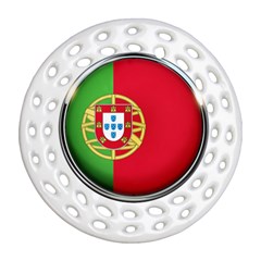 Portugal Flag Country Nation Round Filigree Ornament (two Sides) by Nexatart