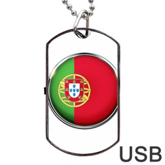 Portugal Flag Country Nation Dog Tag Usb Flash (one Side) by Nexatart