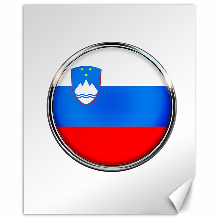 Slovenia Flag Mountains Country Canvas 16  x 20  