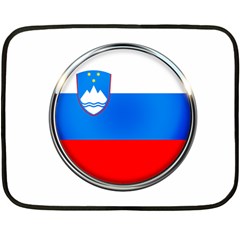 Slovenia Flag Mountains Country Fleece Blanket (mini) by Nexatart