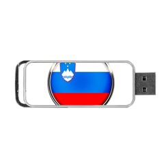 Slovenia Flag Mountains Country Portable Usb Flash (one Side) by Nexatart