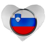 Slovenia Flag Mountains Country Large 19  Premium Heart Shape Cushions Back