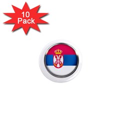 Serbia Flag Icon Europe National 1  Mini Magnet (10 Pack)  by Nexatart