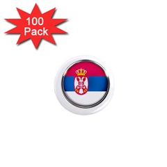 Serbia Flag Icon Europe National 1  Mini Magnets (100 Pack)  by Nexatart