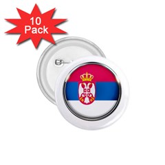 Serbia Flag Icon Europe National 1 75  Buttons (10 Pack) by Nexatart