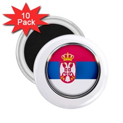 Serbia Flag Icon Europe National 2 25  Magnets (10 Pack)  by Nexatart