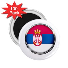 Serbia Flag Icon Europe National 2 25  Magnets (100 Pack)  by Nexatart