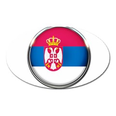 Serbia Flag Icon Europe National Oval Magnet by Nexatart