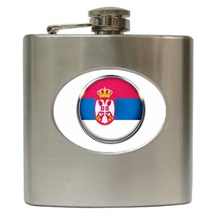 Serbia Flag Icon Europe National Hip Flask (6 Oz) by Nexatart