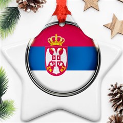 Serbia Flag Icon Europe National Star Ornament (two Sides) by Nexatart