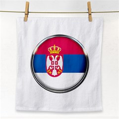 Serbia Flag Icon Europe National Face Towel by Nexatart