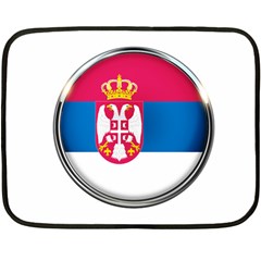 Serbia Flag Icon Europe National Double Sided Fleece Blanket (mini)  by Nexatart