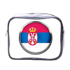 Serbia Flag Icon Europe National Mini Toiletries Bags by Nexatart