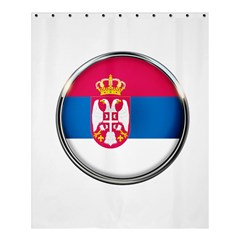 Serbia Flag Icon Europe National Shower Curtain 60  X 72  (medium)  by Nexatart