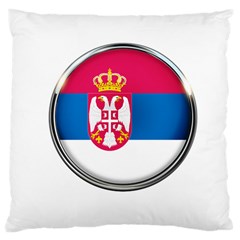 Serbia Flag Icon Europe National Large Cushion Case (two Sides) by Nexatart