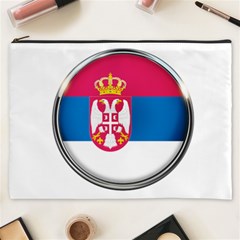 Serbia Flag Icon Europe National Cosmetic Bag (xxxl)  by Nexatart