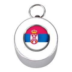 Serbia Flag Icon Europe National Mini Silver Compasses by Nexatart