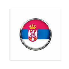 Serbia Flag Icon Europe National Small Satin Scarf (square) by Nexatart