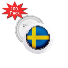 Sweden Flag Country Countries 1 75  Buttons (100 Pack)  by Nexatart